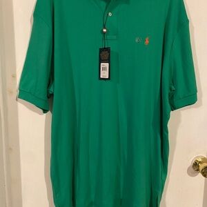 Polo Ralph Lauren Men's Green Polo Shirt XLarge Classic fit